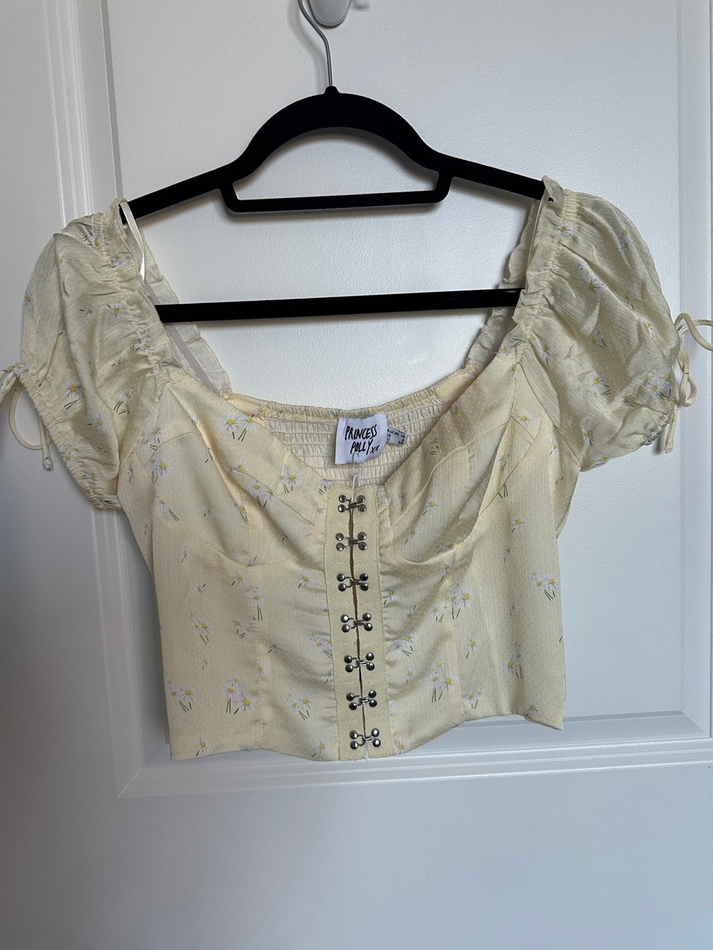 Princess Polly Yellow Corset Top - Size 6